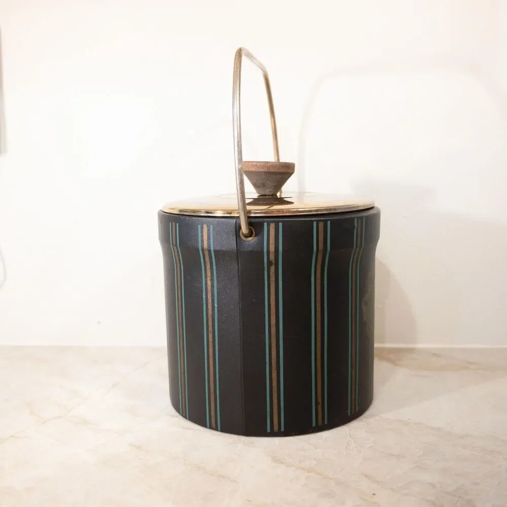 Vintage MCM Faux Leather Ice Bucket